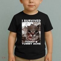 I Survived Todays Tummy Ache Toddler T-Shirt thumb 2