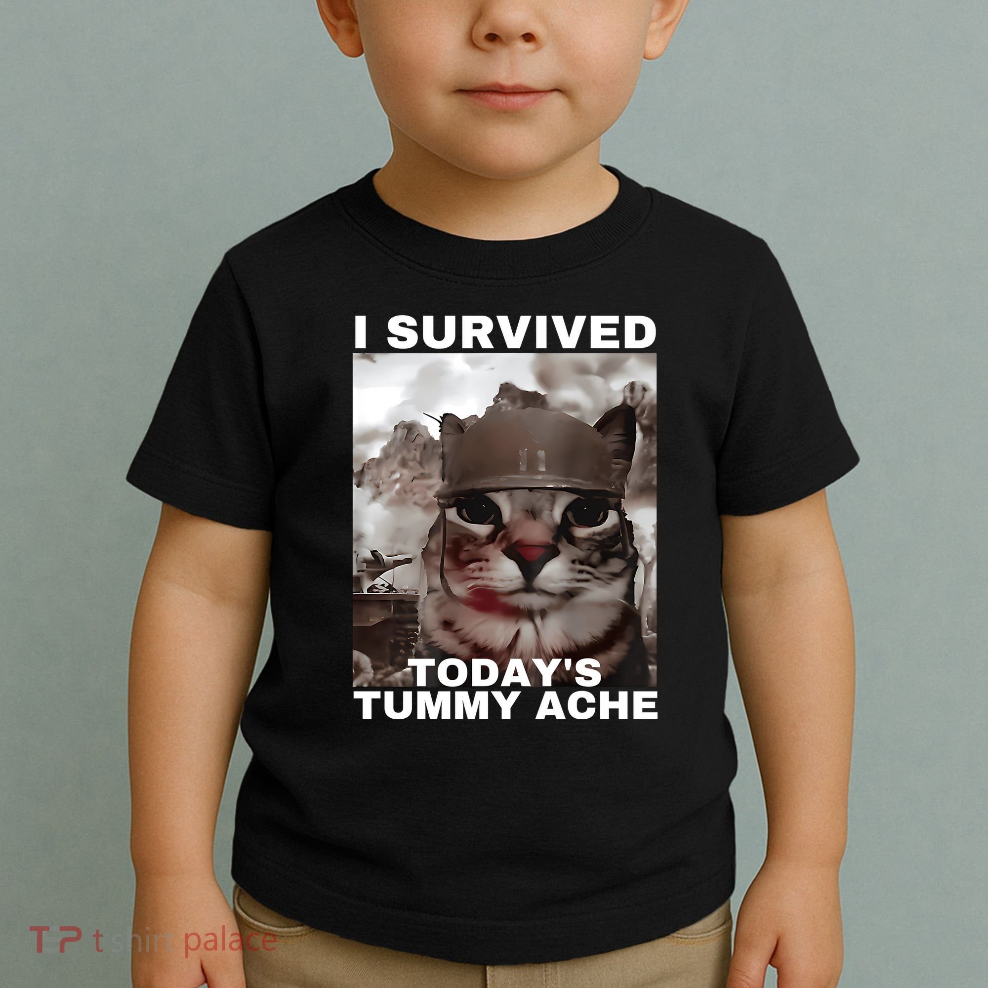 I Survived Todays Tummy Ache Toddler T-Shirt