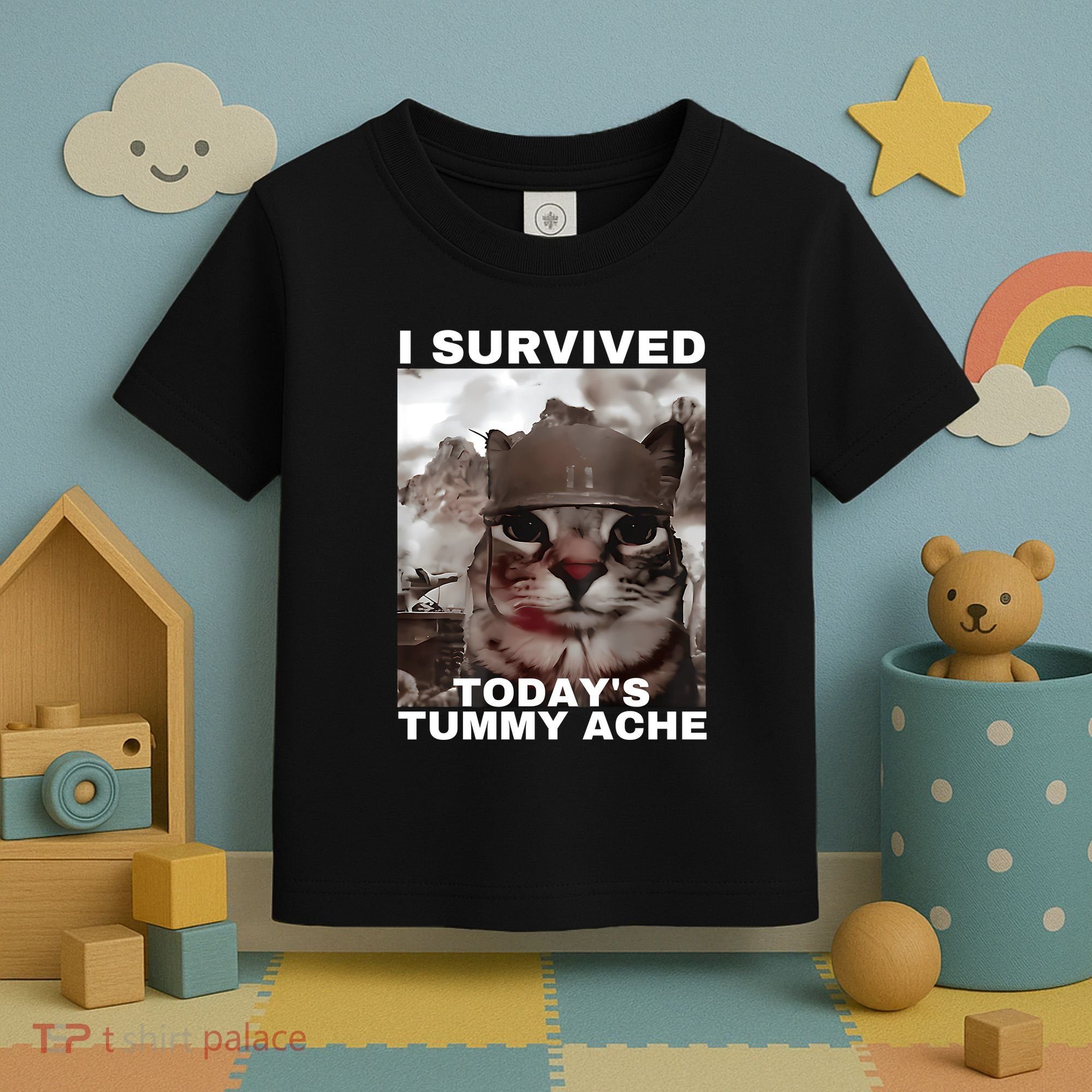 I Survived Todays Tummy Ache Toddler T-Shirt