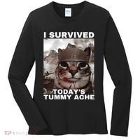 I Survived Todays Tummy Ache Women's Long Sleeve Shirt thumb 0