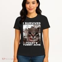 I Survived Todays Tummy Ache Women's T-Shirt thumb 4