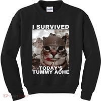 I Survived Todays Tummy Ache Kids Sweatshirt thumb 0
