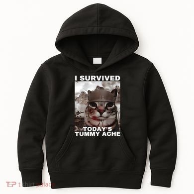 I Survived Todays Tummy Ache Kids Hoodie
