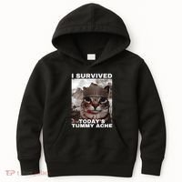 I Survived Todays Tummy Ache Kids Hoodie thumb 0