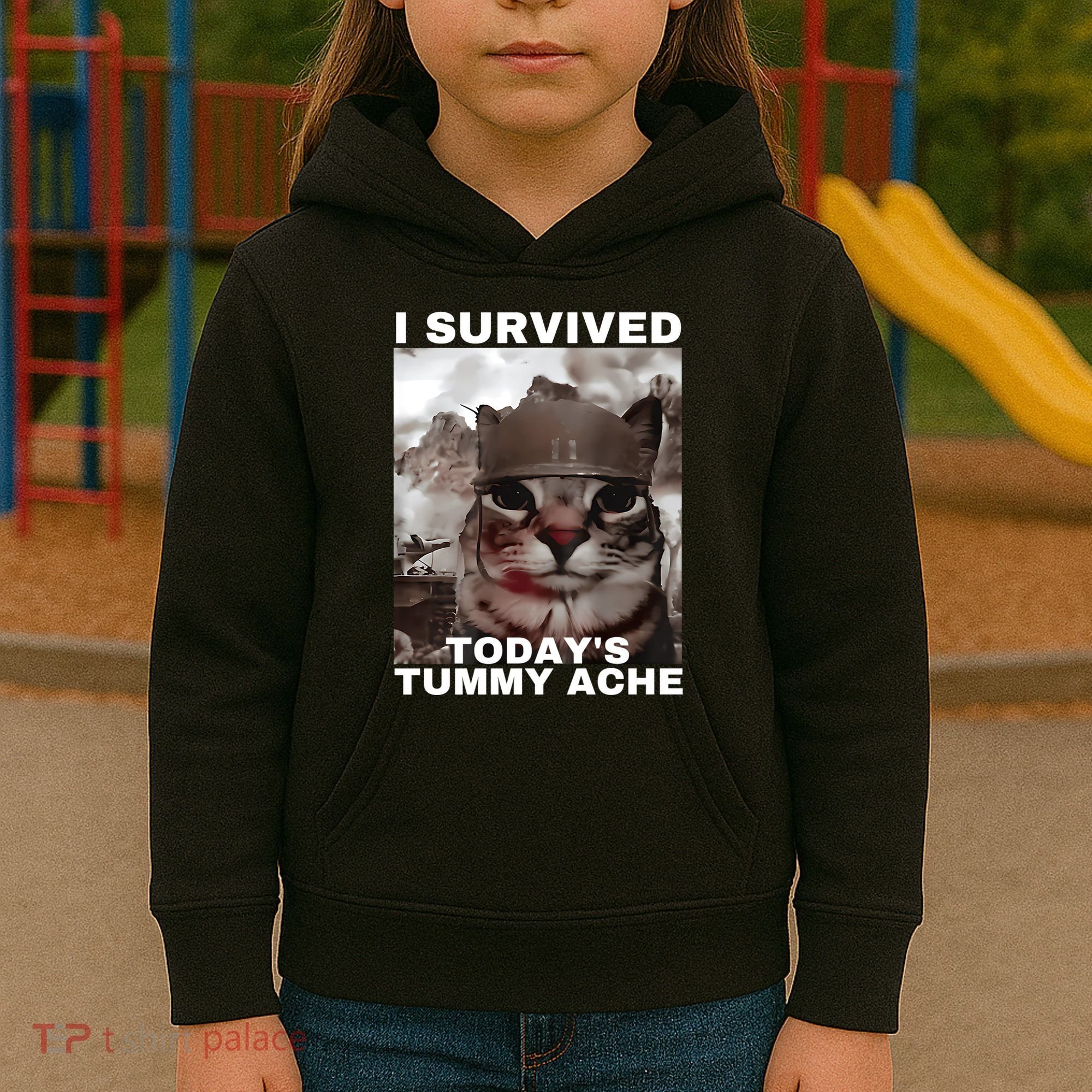 I Survived Todays Tummy Ache Kids Hoodie