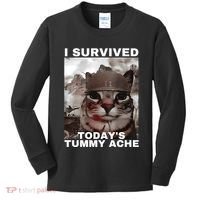 I Survived Todays Tummy Ache Kids Long Sleeve Shirt thumb 0