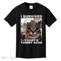 I Survived Todays Tummy Ache Kids T-Shirt thumb 0