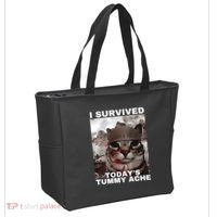 I Survived Todays Tummy Ache Tote Bag thumb 2