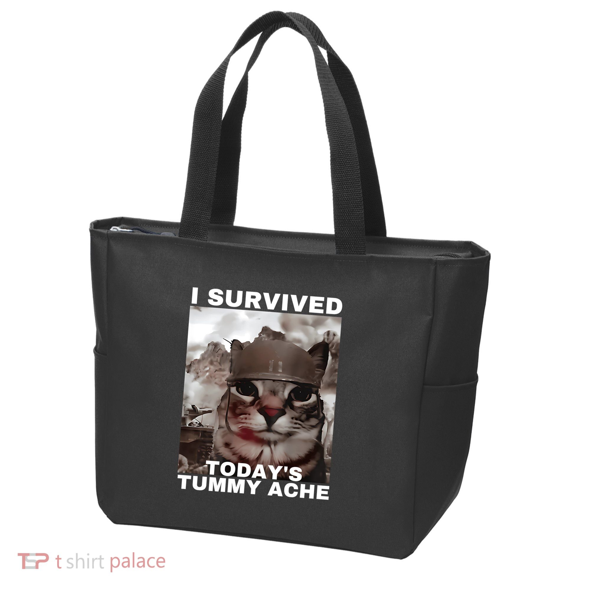 I Survived Todays Tummy Ache Tote Bag