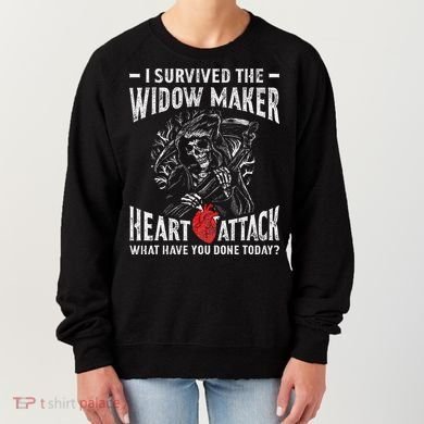 I Survived The Widow Maker Heart Attack Heart Disease Women's Sweatshirt
