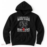 I Survived The Widow Maker Heart Attack Heart Disease Hoodie thumb 0