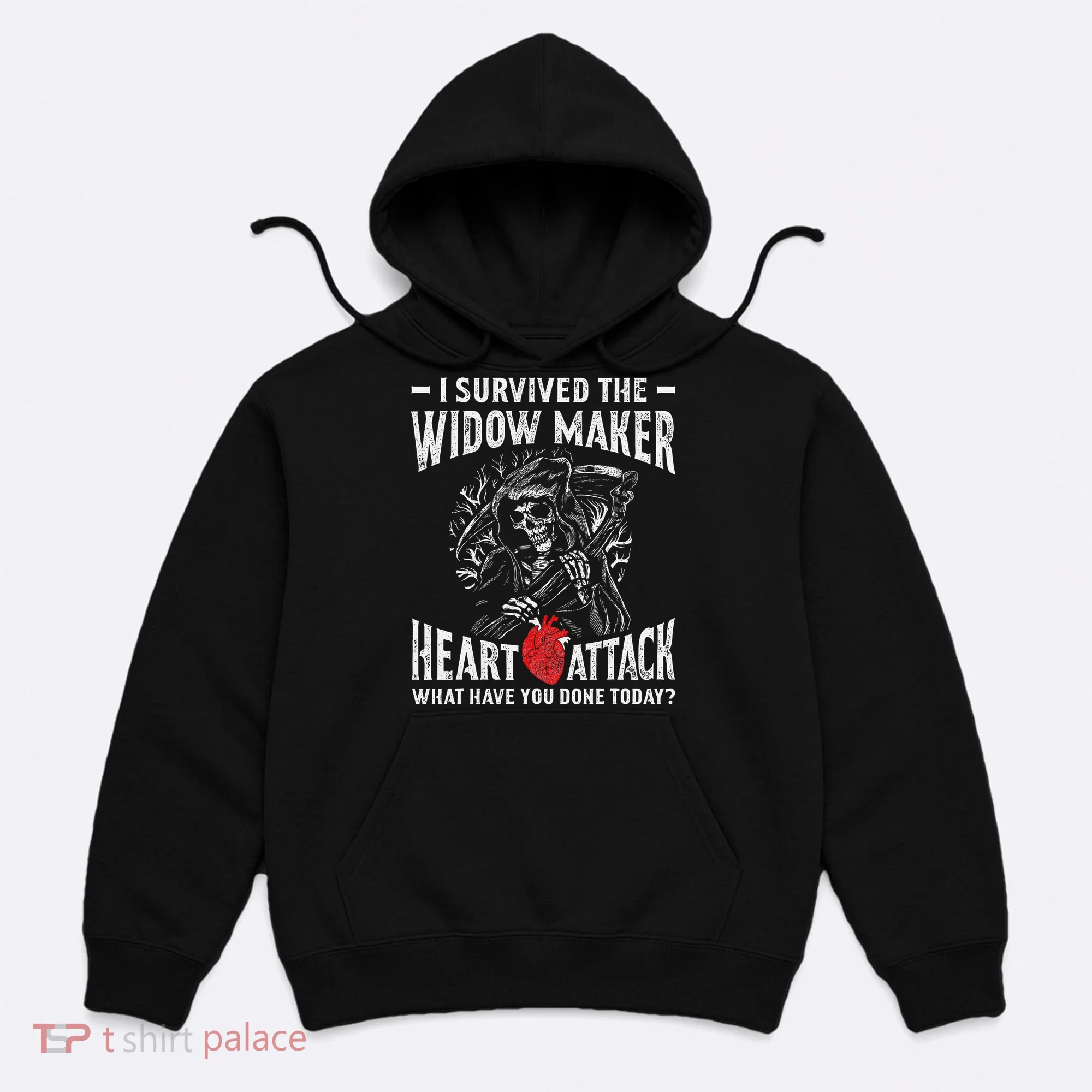 I Survived The Widow Maker Heart Attack Heart Disease Hoodie
