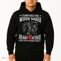 I Survived The Widow Maker Heart Attack Heart Disease Hoodie thumb 2