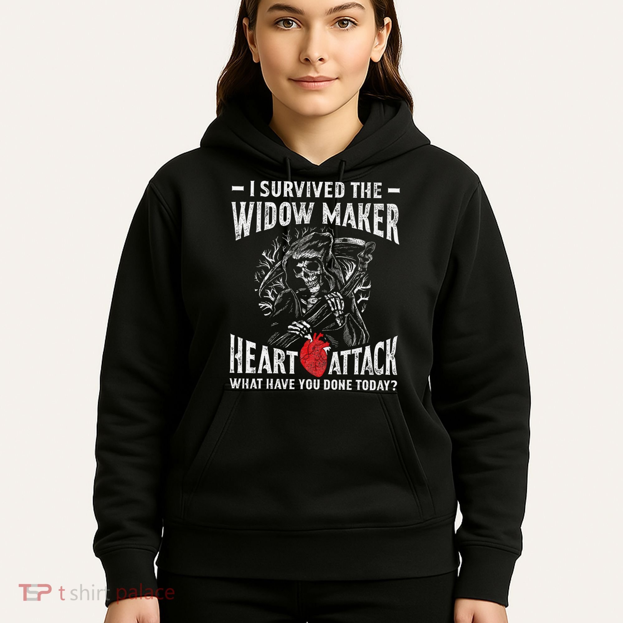 I Survived The Widow Maker Heart Attack Heart Disease Hoodie