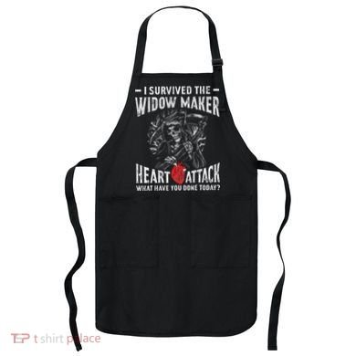I Survived The Widow Maker Heart Attack Heart Disease Apron