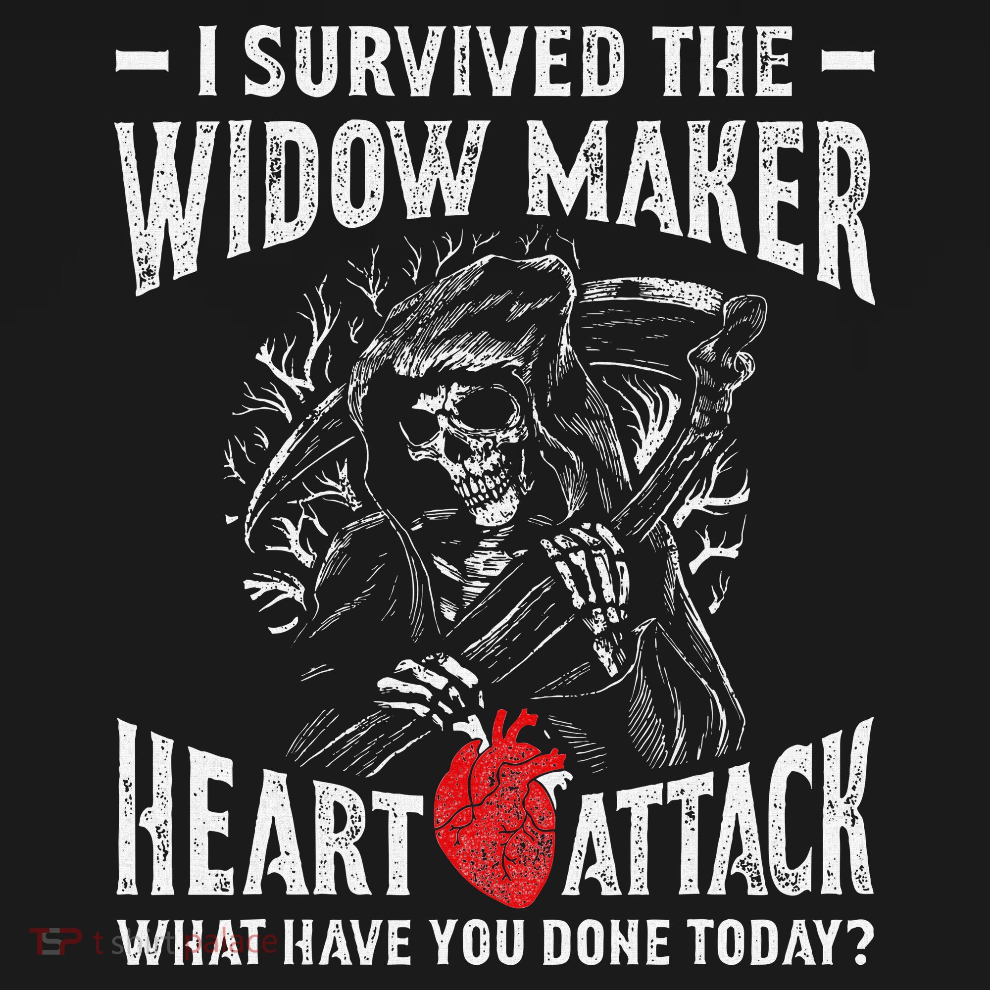 I Survived The Widow Maker Heart Attack Heart Disease Apron