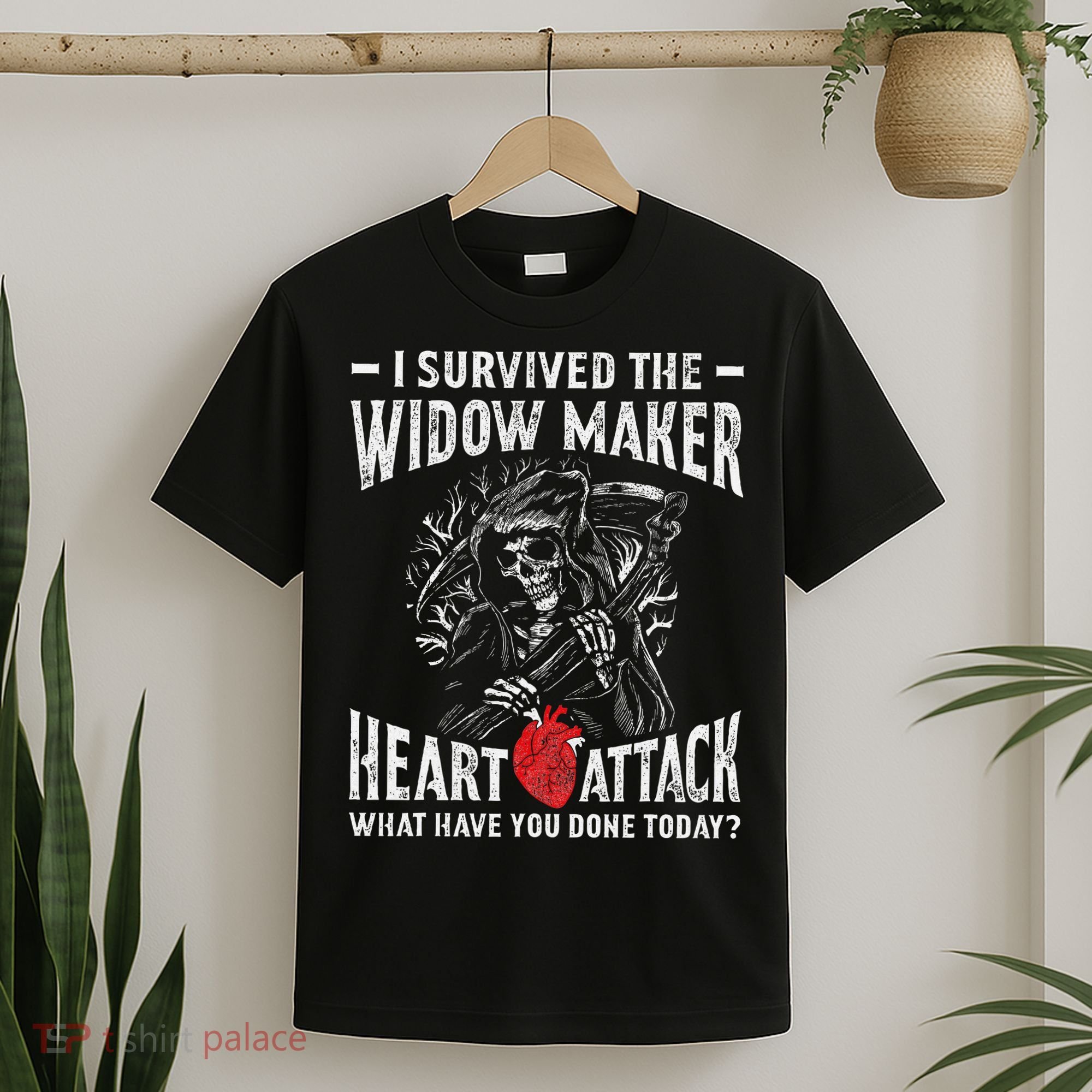 I Survived The Widow Maker Heart Attack Heart Disease T-Shirt