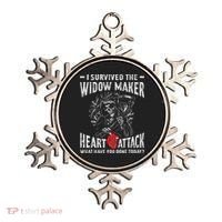 I Survived The Widow Maker Heart Attack Heart Disease Ornament thumb 0