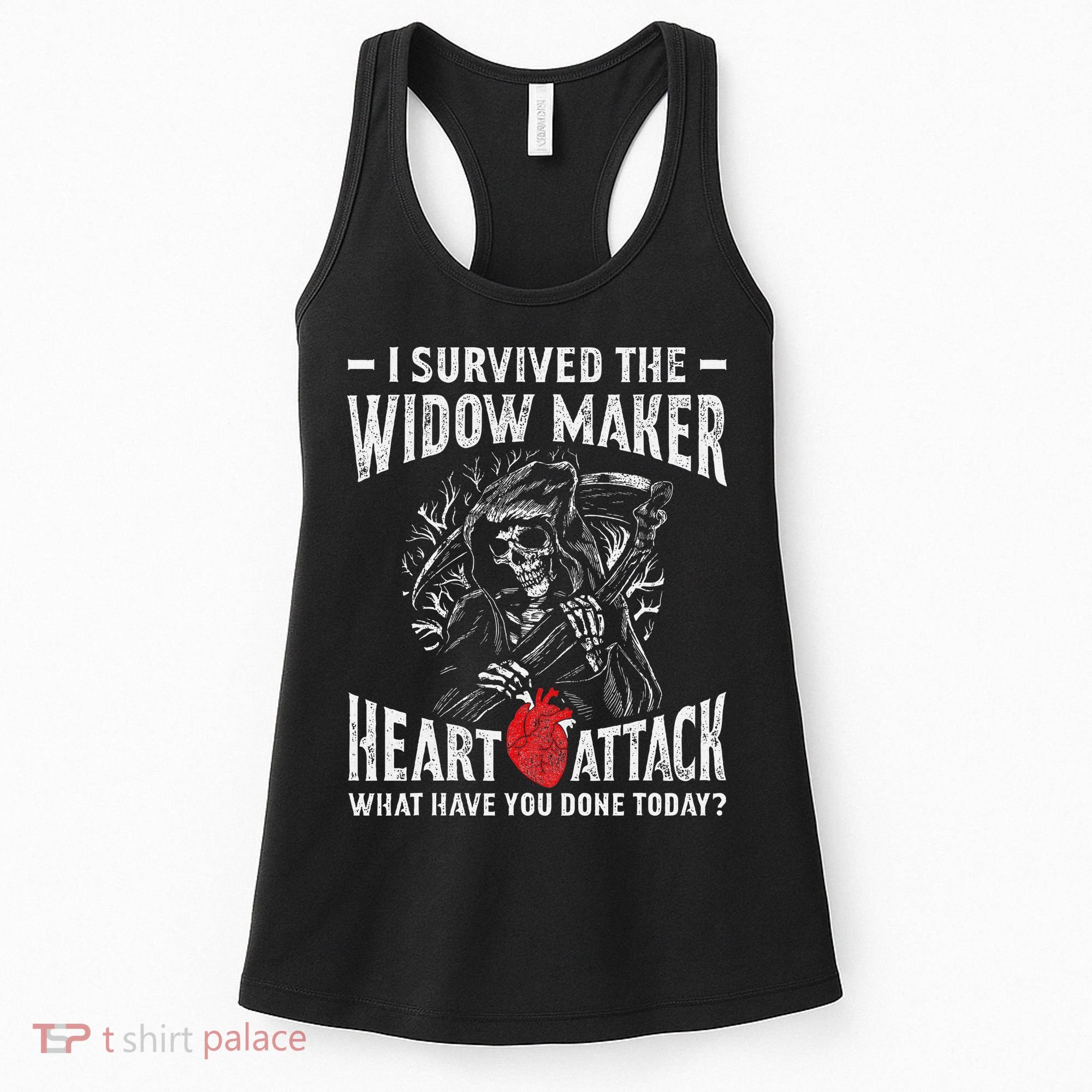 I Survived The Widow Maker Heart Attack Heart Disease Women's Tank Top