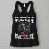 I Survived The Widow Maker Heart Attack Heart Disease Women's Tank Top thumb 3