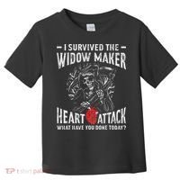 I Survived The Widow Maker Heart Attack Heart Disease Toddler T-Shirt thumb 0