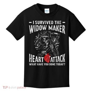 I Survived The Widow Maker Heart Attack Heart Disease Kids T-Shirt