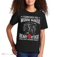 I Survived The Widow Maker Heart Attack Heart Disease Kids T-Shirt thumb 2