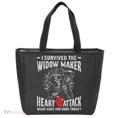 I Survived The Widow Maker Heart Attack Heart Disease Tote Bag