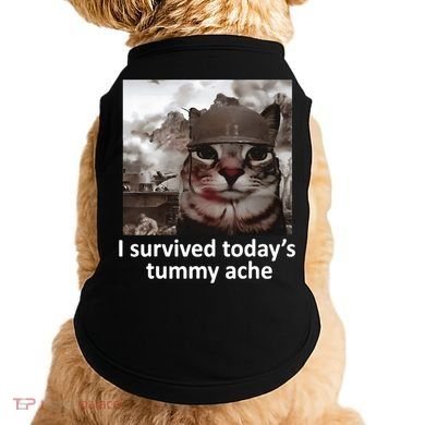 I Survived TodayS Tummy Ache Doggie Tank