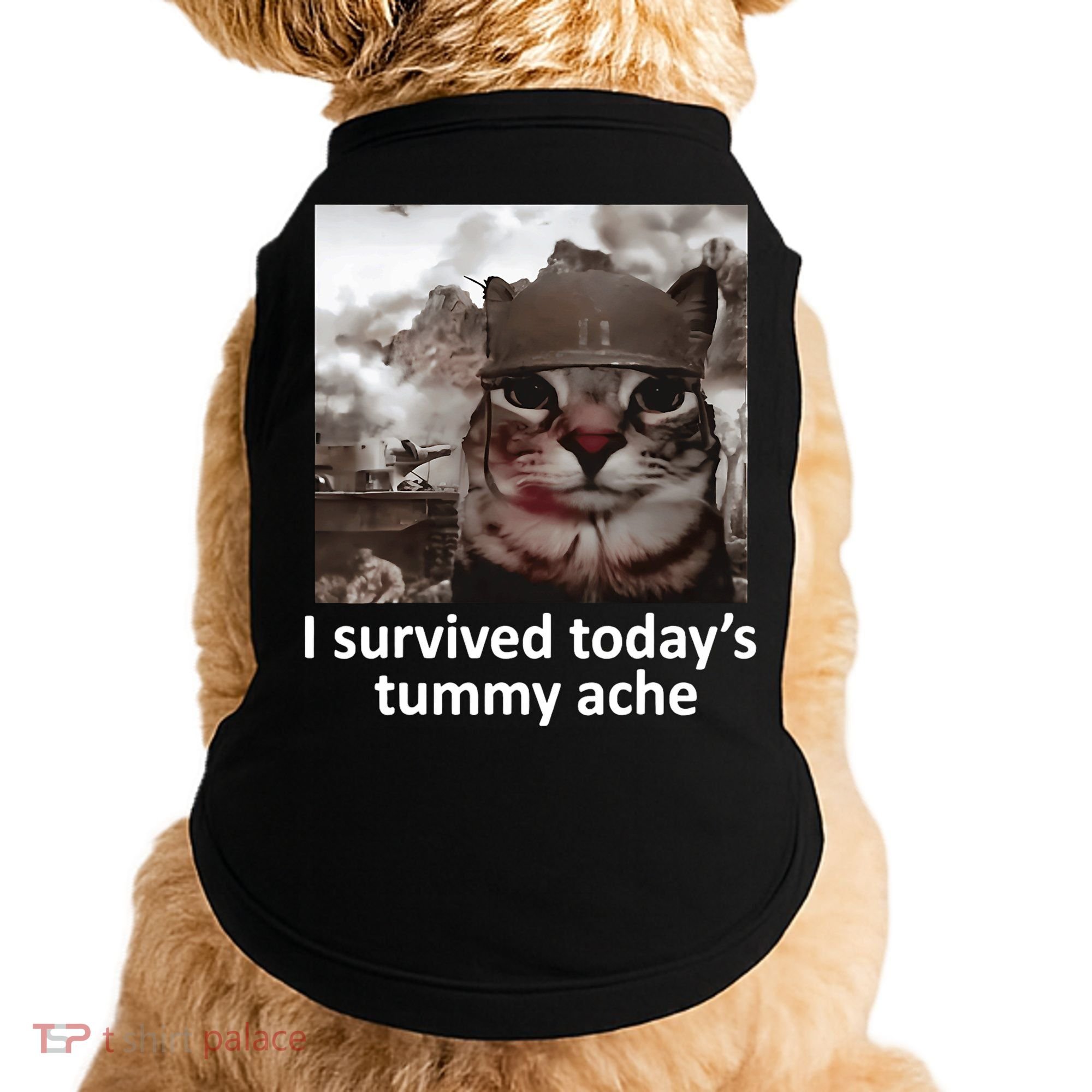 I Survived TodayS Tummy Ache Doggie Tank