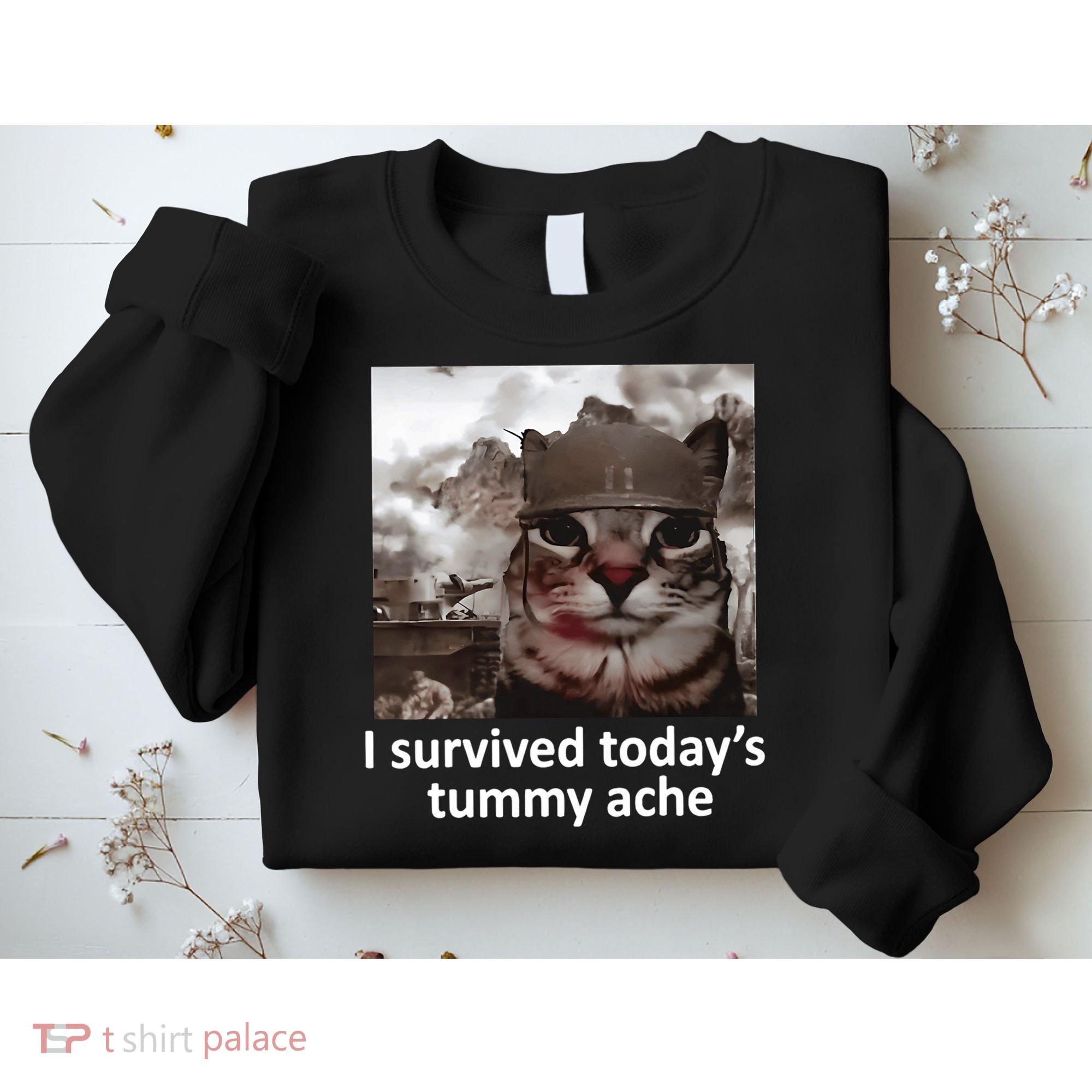 I Survived TodayS Tummy Ache Sweatshirt