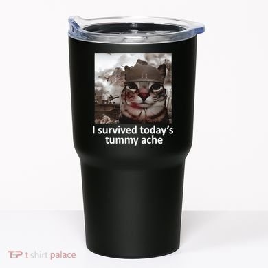 I Survived TodayS Tummy Ache Tumbler