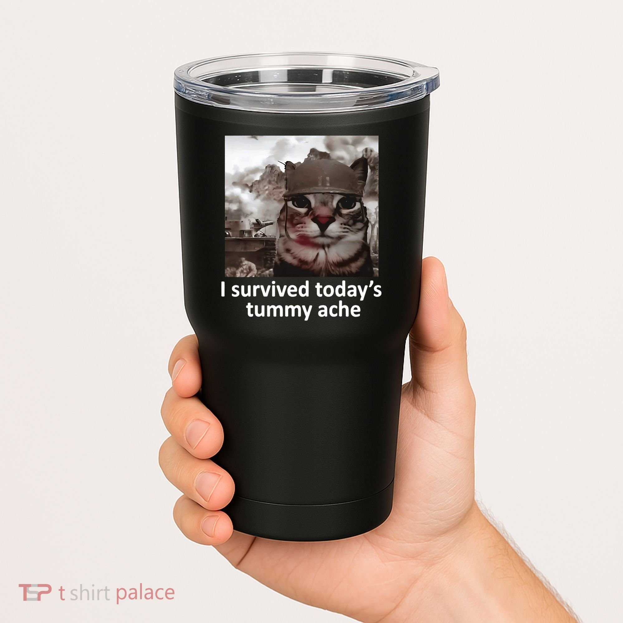 I Survived TodayS Tummy Ache Tumbler