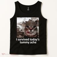I Survived TodayS Tummy Ache Tank Top thumb 2