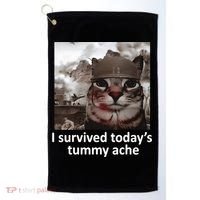 I Survived TodayS Tummy Ache Golf Towel thumb 0