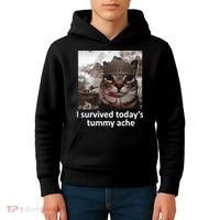 I Survived TodayS Tummy Ache Kids Hoodie thumb 4