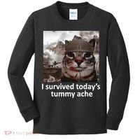 I Survived TodayS Tummy Ache Kids Long Sleeve Shirt thumb 0