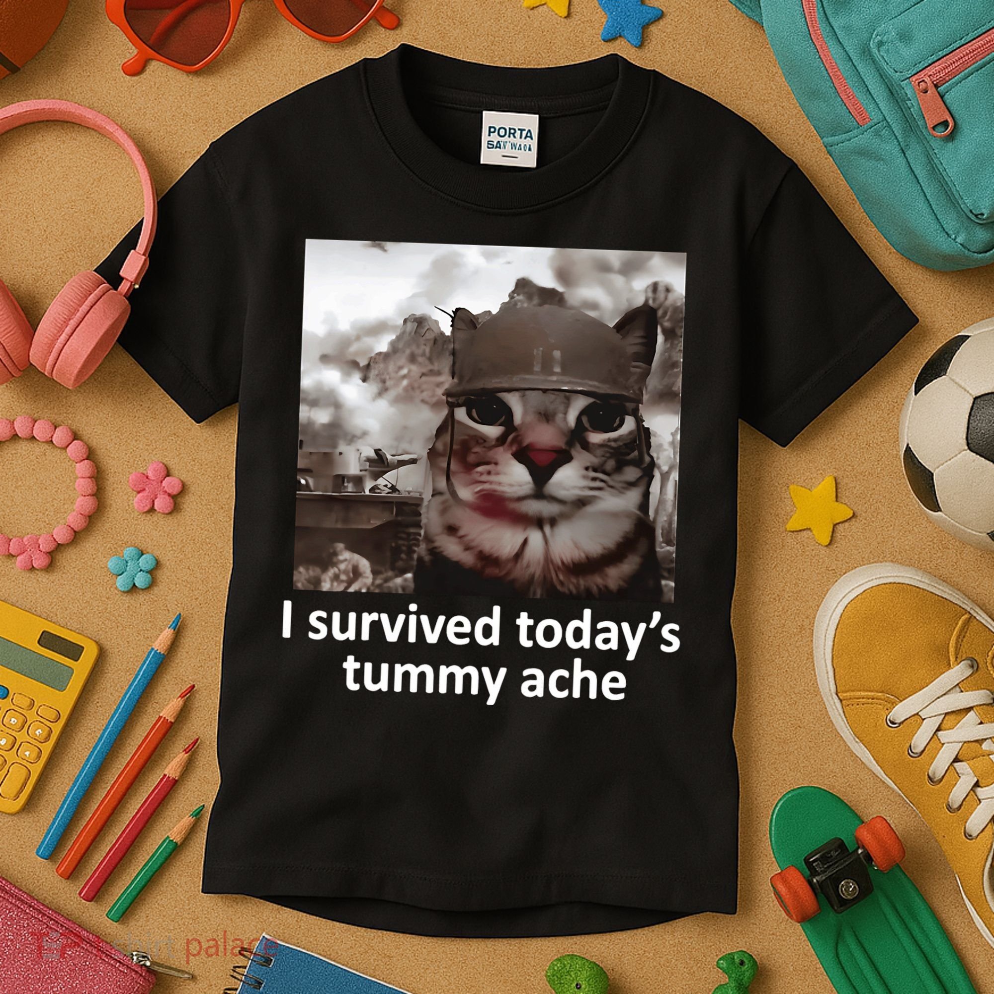 I Survived TodayS Tummy Ache Kids T-Shirt