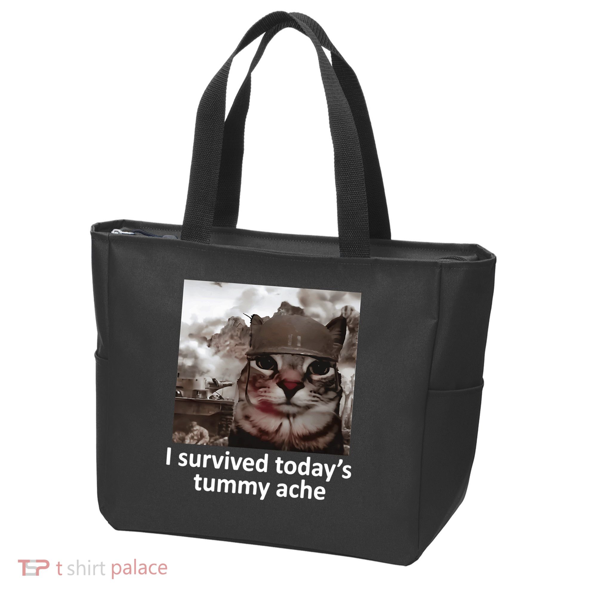 I Survived TodayS Tummy Ache Tote Bag