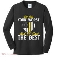Ill Send The Best 911 Dispatcher Operator Emergency Call Kids Long Sleeve Shirt thumb 0