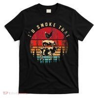 Id Smoke That Funny Smoked Meat BBQ Chef Barbecue T-Shirt thumb 0