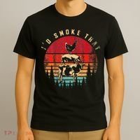 Id Smoke That Funny Smoked Meat BBQ Chef Barbecue T-Shirt thumb 3
