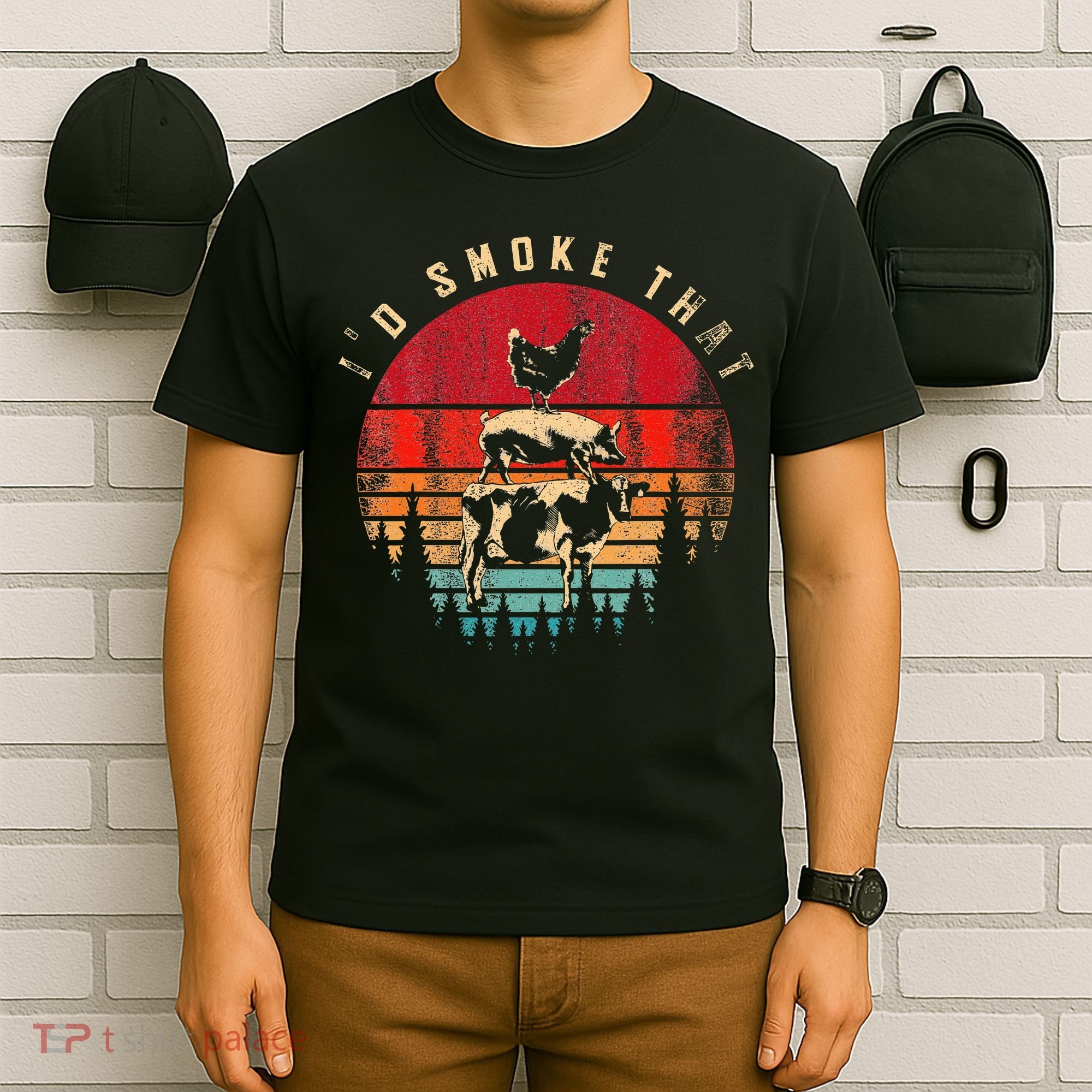 Id Smoke That Funny Smoked Meat BBQ Chef Barbecue T-Shirt