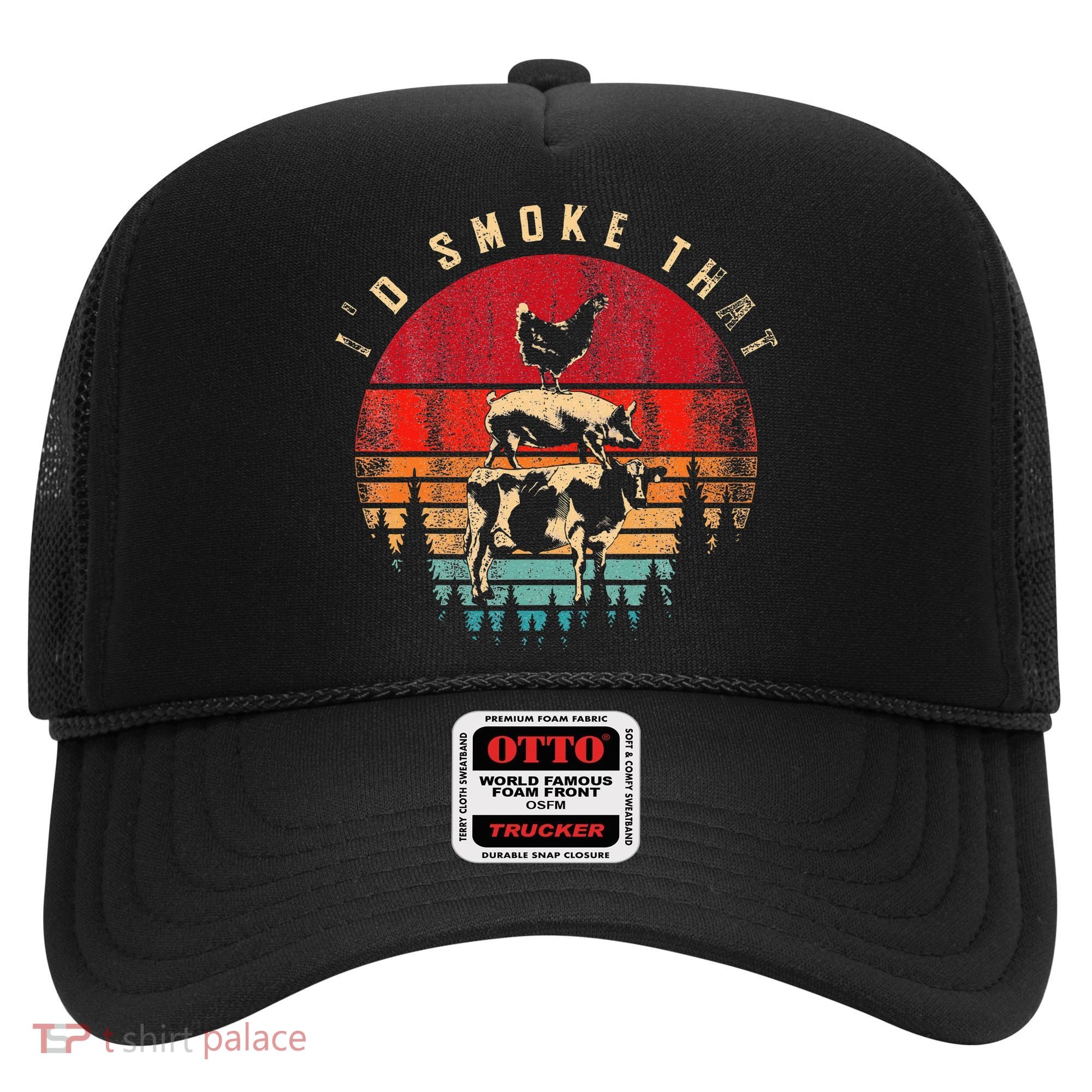 Id Smoke That Funny Smoked Meat BBQ Chef Barbecue Hat