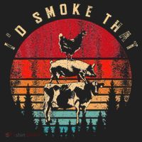 Id Smoke That Funny Smoked Meat BBQ Chef Barbecue Hat thumb 2