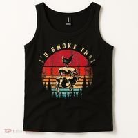Id Smoke That Funny Smoked Meat BBQ Chef Barbecue Tank Top thumb 2