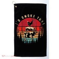 Id Smoke That Funny Smoked Meat BBQ Chef Barbecue Golf Towel thumb 0