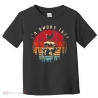 Id Smoke That Funny Smoked Meat BBQ Chef Barbecue Toddler T-Shirt thumb 0