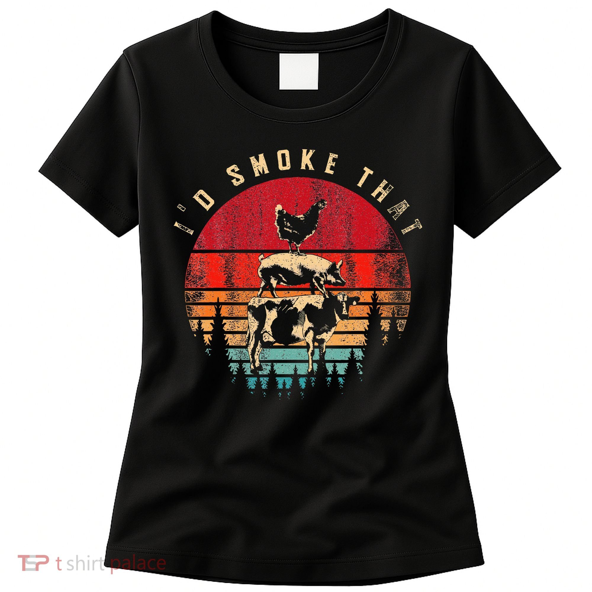 Id Smoke That Funny Smoked Meat BBQ Chef Barbecue Women's T-Shirt