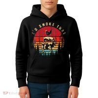 Id Smoke That Funny Smoked Meat BBQ Chef Barbecue Kids Hoodie thumb 4